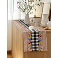 thumbnail image 5 of Table Runner 108 Inches Long for Kitchen Dining, Colorful Flowers Dresser Scarf Farmhouse, Dining Table Decorations for Wedding/Parties, Spring Floral Elegant Pastoral Wooden 13 x 108 In, 5 of 8