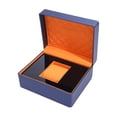 thumbnail image 3 of Caja de almacenamiento para un solo reloj, accesorios para cajas de relojes, embalaje de contenedor premium de lujo azul, 3 of 9