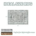 thumbnail image 3 of SIXHOME Rugs for Living Room Washable 3x5 Area Rugs Oriental Carpet Traditional Bedroom Dining Room Throw Rug Non Slip Vintage Foldable Distressed Print Neutral Indoor Rug Grey, 3 of 8