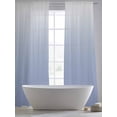 thumbnail image 6 of Ombre Grey Blue Semi Sheer Curtains 84 Inch Length 2 Panels Set, Abstract Art Sheer Kitchen Curtain Privacy Voile Window Curtain for Living Room Bedroom Rod Pocket Drapes, 6 of 7