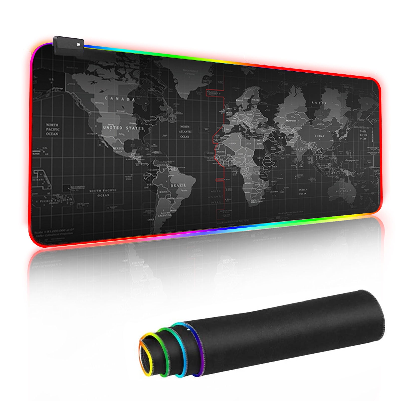 Extended RGB Soft Gaming Mouse Pad, Large Glowing LED Oversized
