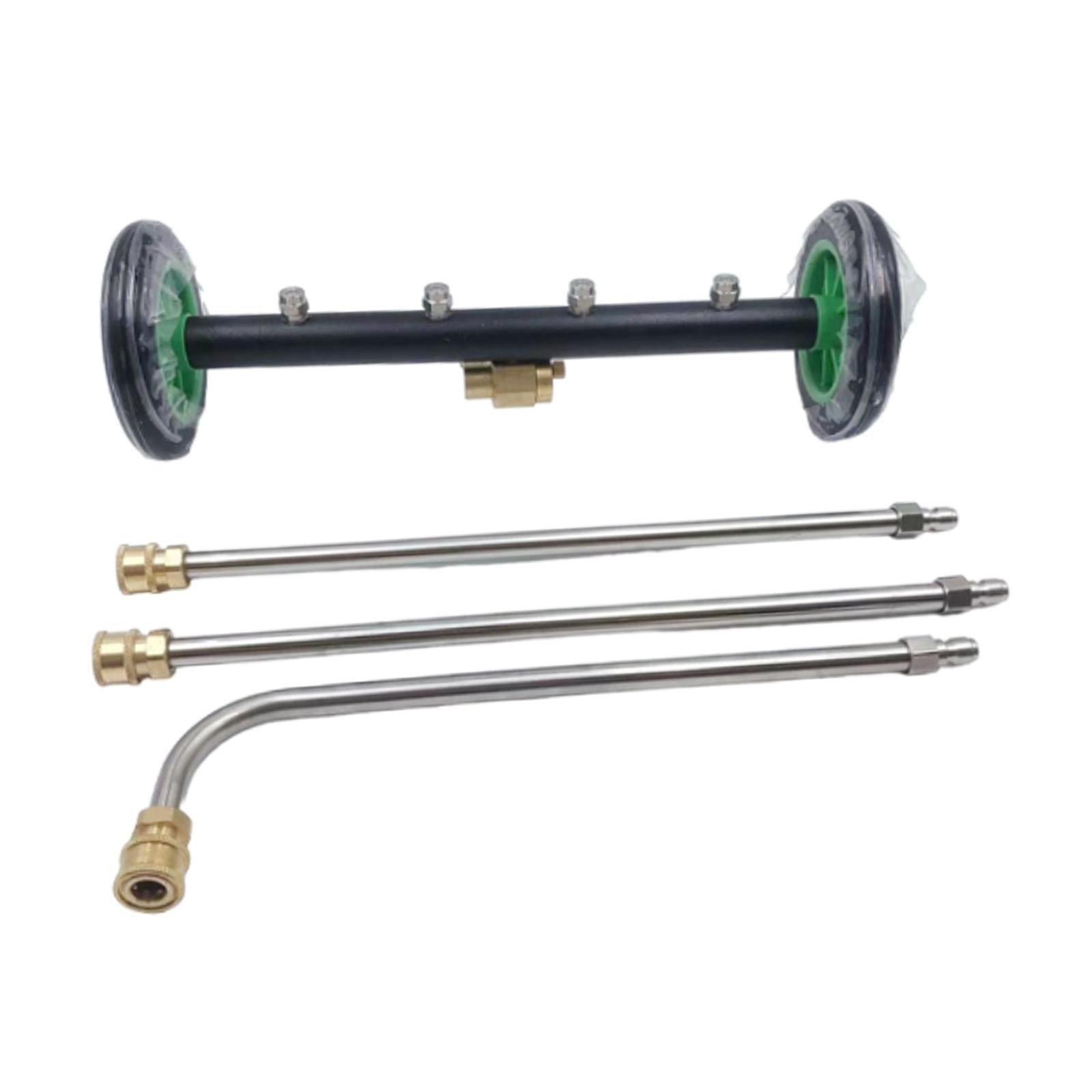 Fzaqwen Undercarriage Cleaner 4 Hole Nozzle Pressure Washer for Patio Truck Vehicles With 3 Poles