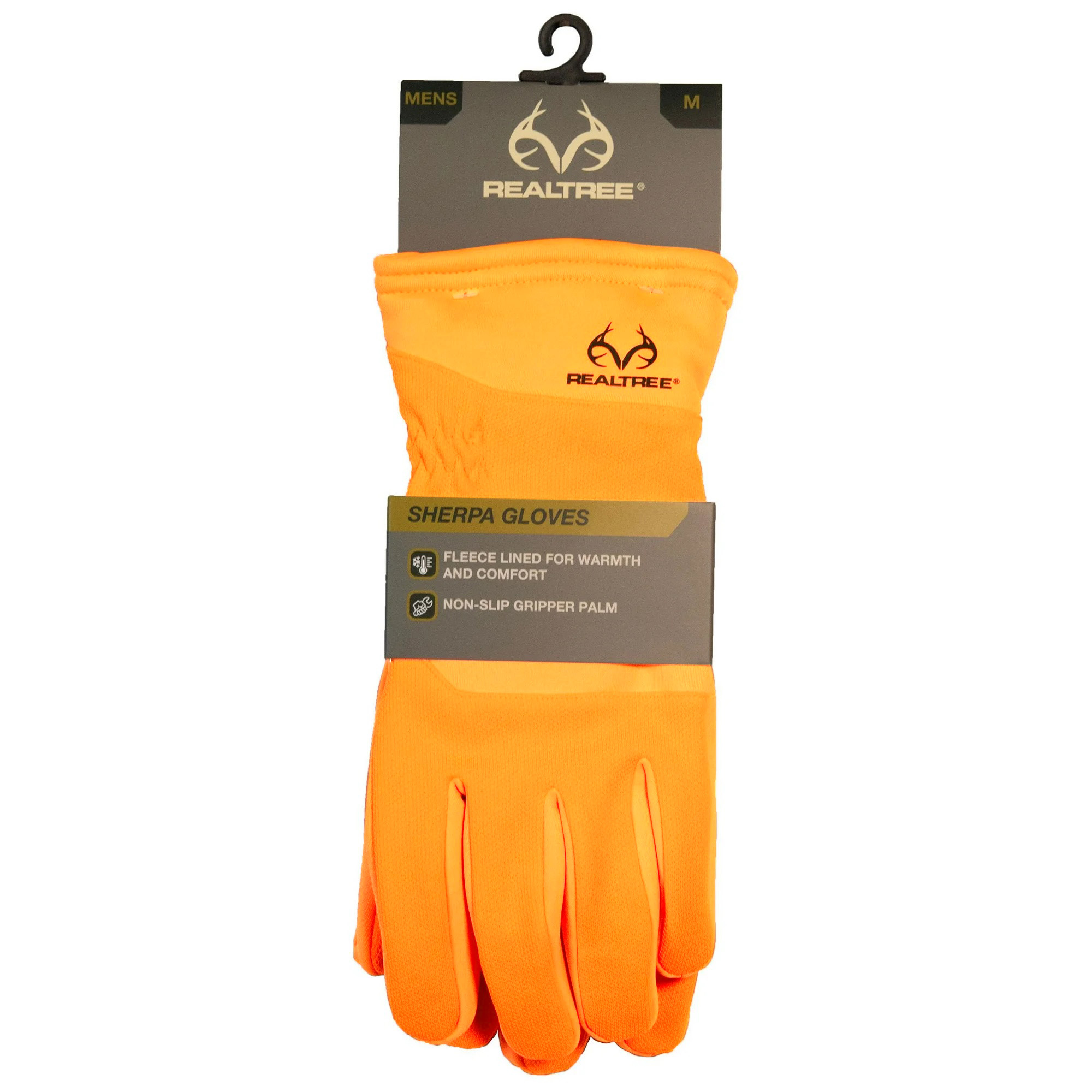 Realtree Blaze Orange Men's Sherpa Lined Hunting Gloves - Walmart.com