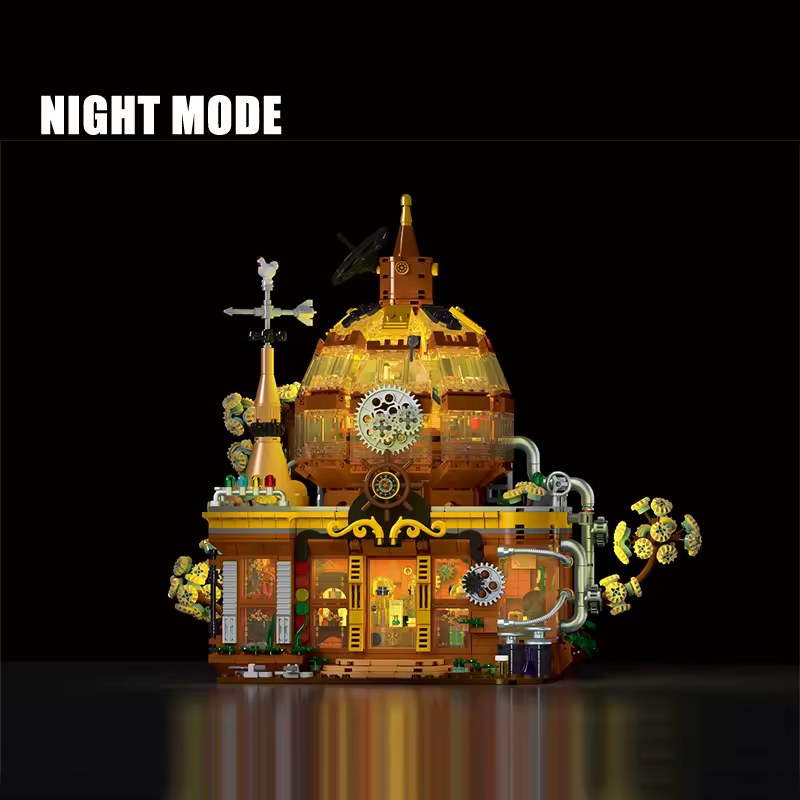 GZBricker Steampunk Magic Store Building Set Modular Collectible Model Victorian Alchemy Compatible with Lego Architecture House Street View for Adults