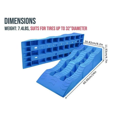 

YEYNGQC RV Leveling 2pcs Lightweight Trailer Auto Wheel Chock Anti-Slip Camper Leveling Car Ramp Vehicle Wheel Parts