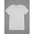 thumbnail image 2 of T-Shirt Décontracté à Col Rond pour Femmes avec Imprimé Cœur et Ligne de Vie, Tissu en Polyester, Manches Courtes, Longueur Régulière, Mode Printemps/été, 2 of 6