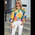 thumbnail image 4 of Blusas Bohemias con Cuello en V y Mangas Farol para Mujer 2025 Girasol S, 4 of 10