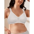 thumbnail image 5 of Wingslove Women's Plus Size Full Coverage Minimizer Bra Wirefree Non Padded for Everyday Comfort, White 40DDD, 5 of 7