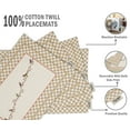 thumbnail image 4 of Vargottam Placemats- Placemat For Dining Table, Set Of 4- Printed & Reversible CottonNapkin-IndoorPlacematsFor Home & Kitchen Dining Table- Birds (Light Brown), 4 of 5