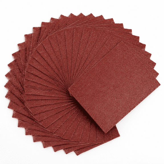 1/4 Sheet Sandpaper 50 Pack, 4-1/2 x 5-1/2 Inches Assorted Grits 60/80/120/180/240 for Dry Sanding Wood Metal and Furniture Refinishing