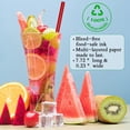 thumbnail image 6 of 100 Pack Red Paper Straws,Biodegradable Red Straws,Disposable Paper Drinking Straws,Cake Pop Sticks,Foil Paper Straws for Birthday Bridal/Baby Shower Wedding Party Supplies Decorations, 6 of 7