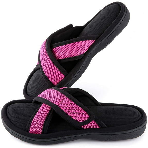 Women's Adjustable wrap Cross Band Slide Slippers