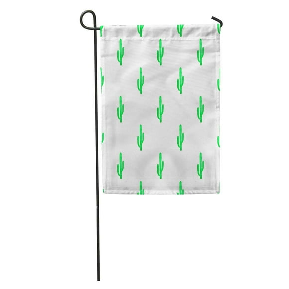 POGLIP Green Pattern Cactus Succulent Cacti Real Watercolor Drawing Cinco Mayo Garden Flag Decorative Flag House Banner 12x18 inch