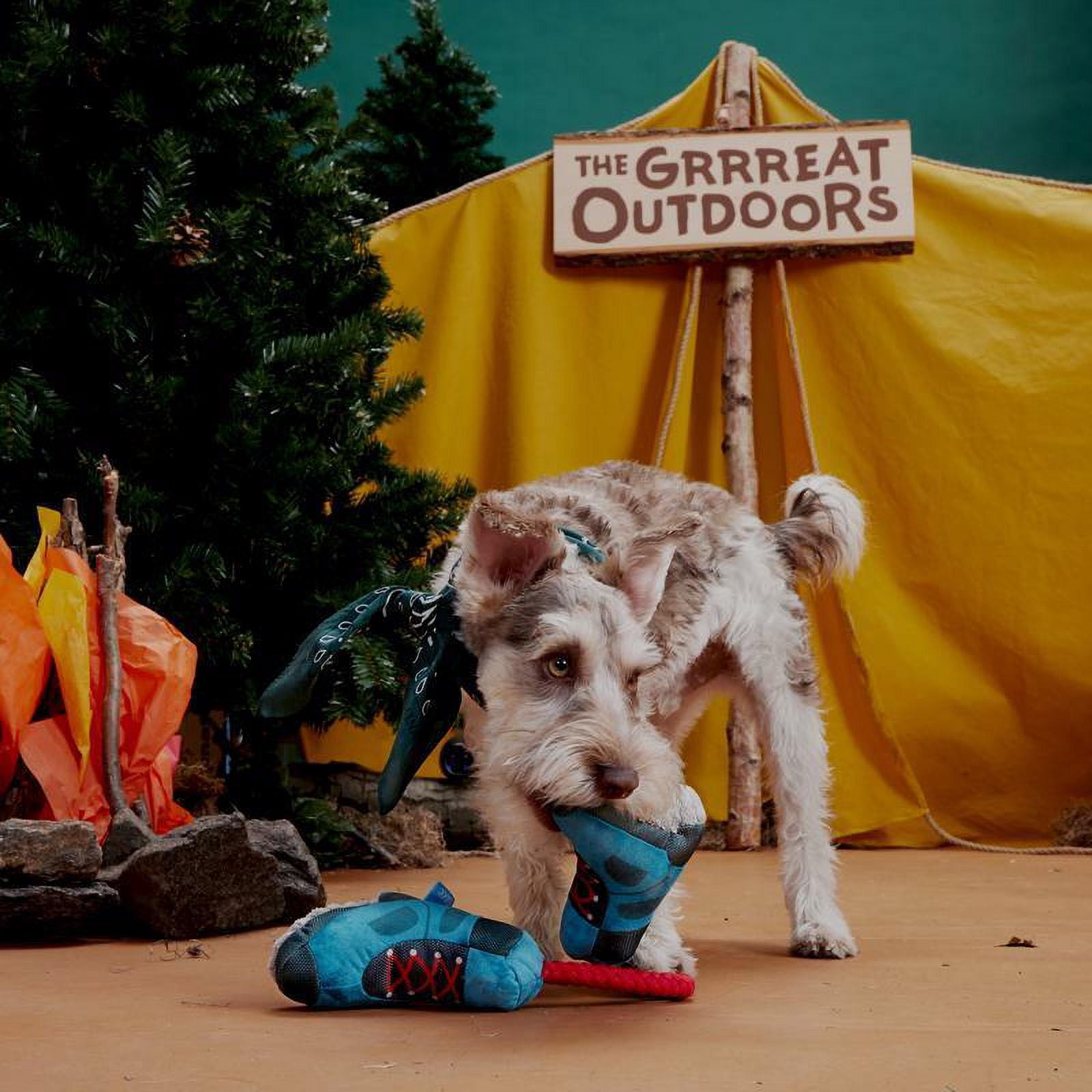 Bark 9084442 Plush Appalachian Tail Boots Dog Toy, Multi Color - Pack of 3