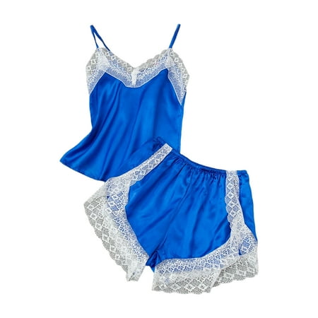

2022 New Fashion Pajama Set Women s 2 Piece Sleepwear Pajamas Silk Satin Cami Top and Shorts Pajamas for Women