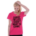 thumbnail image 3 of I Didn't Want to Come Introvert Funny Womens Fitted Plus Size Graphic Tee Brisco Brands 2X, 3 of 5