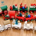 thumbnail image 6 of Deago Wooden Train Toys Christmas Decoration Train Festival Xmas Birthday Santa's Gift For Children (3 PCS/1 Set), 6 of 8