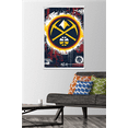 thumbnail image 2 of NBA Denver Nuggets - Maximalist Logo 23 Wall Poster with Magnetic Frame, 22.375" x 34", 2 of 5