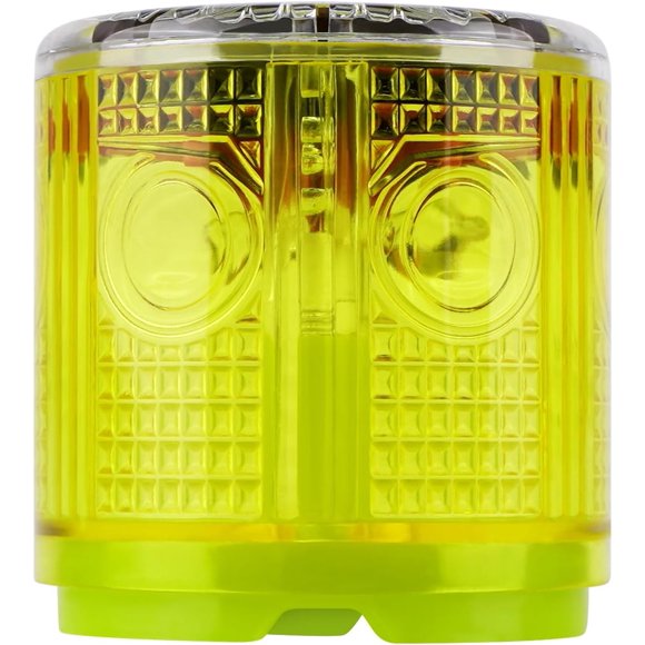 YISITIAN Solar Strobe Warning Light Strong Magnetic Base Flashing Super Bright 360 Degree Automatically Turn On Waterproof for Construction Traffic Factory (Yellow) CA919-0091