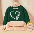 thumbnail image 3 of Kiijoy Big Girls Soft Sherpa Lined Sweatshirt Casual Cozy Crewneck Pullover Top, 3 of 3