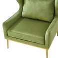 thumbnail image 5 of Christopher Knight Home Modern Velvet Arm Chair, Reading Accent Single Sofa with Curved Arms & Iron Frame, Green, 5 of 9