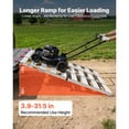 thumbnail image 6 of KFFKFF Aluminum Trailer Ramps, 76 x 50 in Tri-Fold Design with Straps & Non-Slip Rubber Fingers, 1500 lbs Capacity Loading Ramps for ATVs, Motorcycles, Lawn Mowers, Tractors, and Carts, 6 of 9