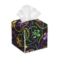 thumbnail image 1 of Fotbe Mardi Gras6 Porta Pañuelos Decorativo de Cuero, Caja Cuadrada Moderna para Pañuelos Faciales, Organizador y Dispensador 5x5x5'', 1 of 7