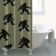 thumbnail image 4 of Green Bigfoot Pattern Shower Curtain 36"x72" ,Bathroom Decorative Shower Curtains Set with 12 Hooks,Modern Waterproof Washable Shower Curtain, 4 of 6