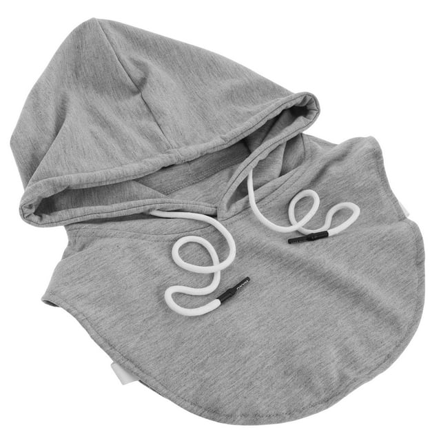unbranded Capucha Y Cuello Falso Desmontable Gris Para Complementar Prendas Y Estilo Diario
