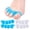 Blue + White, variant on YUNOVA Silicone Gel Toe Separators for Bunions, Overlapping Toes, Hammertoes, Men & Women, Orthotic Toe Spacers, Bunion Corrector, Yoga Toe Spreaders, Non-Slip Design, Foot Care Essentials, 4 Pack