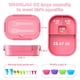 thumbnail image 5 of Lonchera Bento de 1,2 litros con 4 compartimentos y cubiertos para niños, adultos y niños pequeños. A prueba de fugas, apta para microondas, lavavajillas y refrigerador. Sin BPA (rosa)., 5 of 6