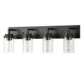thumbnail image 5 of Kyrid 4-Light Black Dimmable Vanity Light over Mirror with Glass Shade for Bathroom, 5 of 8