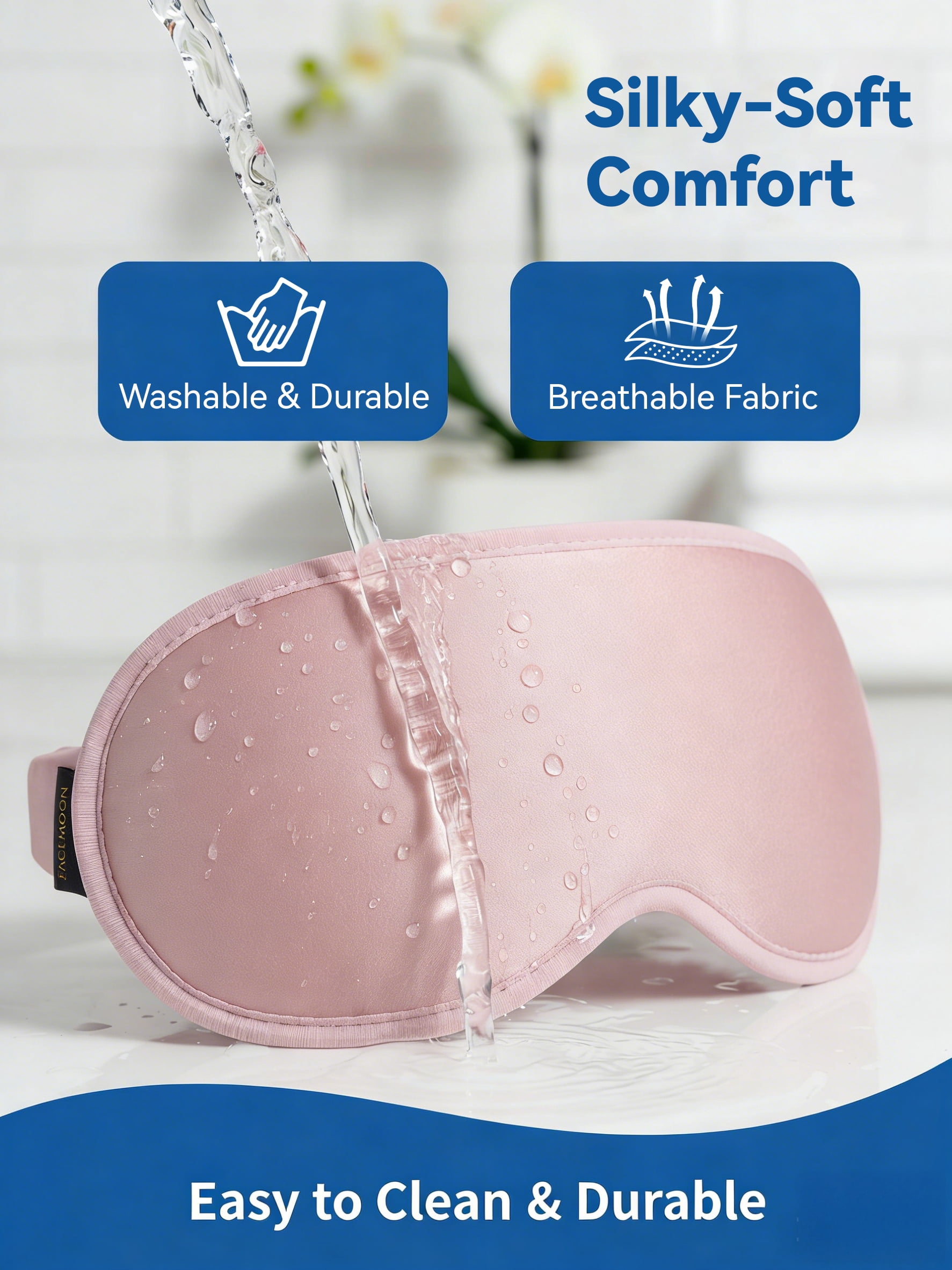 FACEMOON 2 Pack Adult Sleep Mask – Weighted Memory Foam Comfort 99% Light Blocking Zero Pressure Lash Extension Safe for Sleep