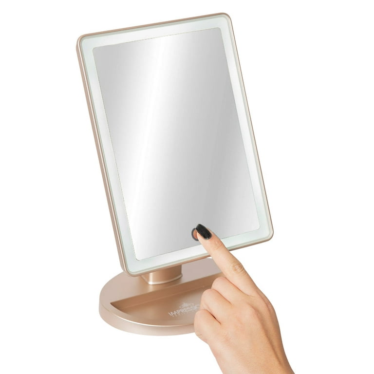 Impressions Vanity Hollywood Touch Duo Tone LED Makeup Mirror, Tabletop  Wall Mount lighted (Black) 