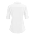 thumbnail image 5 of Zeagoo Women Button Up Shirt 3/4 Sleeve Button Down Dress Shirts Basic Cotton Fitted Button Up Shirts, 5 of 6