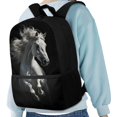 thumbnail image 4 of Uourmeti Soft Skin Friendly Backpack for Work School, 17 Inch Adjustable Comfort Straps Daypack, Galloping Horse Print, 4 of 6