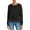 Black, variant on Splendid Womens Contrast Trim Loose Knit Sweatshirt Black S