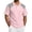Pink&06#0610R, variant on Fabrcox Short Sleeve Polo Shirts for Men Collared Henley Men Linen Shirt Lightweight Relaxed Fit Color Block Vacation Workout Golf Shirts Men Gray S