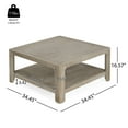 thumbnail image 4 of Christopher Knight Home 34.45" Square Coffee Table, Semi-Open Storage 2-Tier Accent Table, Light Ash, 4 of 6