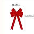 thumbnail image 3 of sruoe Christmas Bows, Christmas Tree Decorations, Christmas Tree Bows and Ribbons, Indoor Outdoor Tree Decoration, Hanging Christmas Bows for Wreaths, Tree Gift Present Decoration, Red, 3 of 7