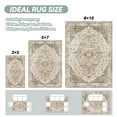 thumbnail image 4 of VUNATE 5'x7' Area Rugs for Living Room Washable Rugs Floral Vintage Area Rug Botanical Indoor Carpet Soft Rugs for Bedroom Office Dining Room Kitchen Accent Rug Contemporary Home Decor Taupe, 4 of 8