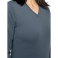 thumbnail image 2 of Insect Shield Women's UPF Dri-Balance Long Sleeve V-Neck T-Shirt, Titanium, Small, 2 of 3