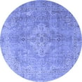 thumbnail image 1 of Ahgly Company Machine Washable Indoor Round Persian Blue Traditional Area Rugs, 7' Round, 1 of 4