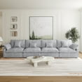 thumbnail image 1 of The Magic Home 4-Seater Cloud Modular Linen Sectional Sofa, Light Gray, 1 of 10