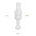 thumbnail image 2 of Fraser Hill Farm Resin Nutcracker Soldier Figurine, 4-Ft, Glossy White, FFRS048-1SOL-WHT, 2 of 12