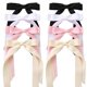 thumbnail image 1 of 12 lazos para el pelo para mujeres, cinta para el pelo con lazo de cola larga, pinzas para el pelo para mujeres y niñas, pasadores para el pelo con accesorios para lazos (mezcla de 12 colores), 1 of 4