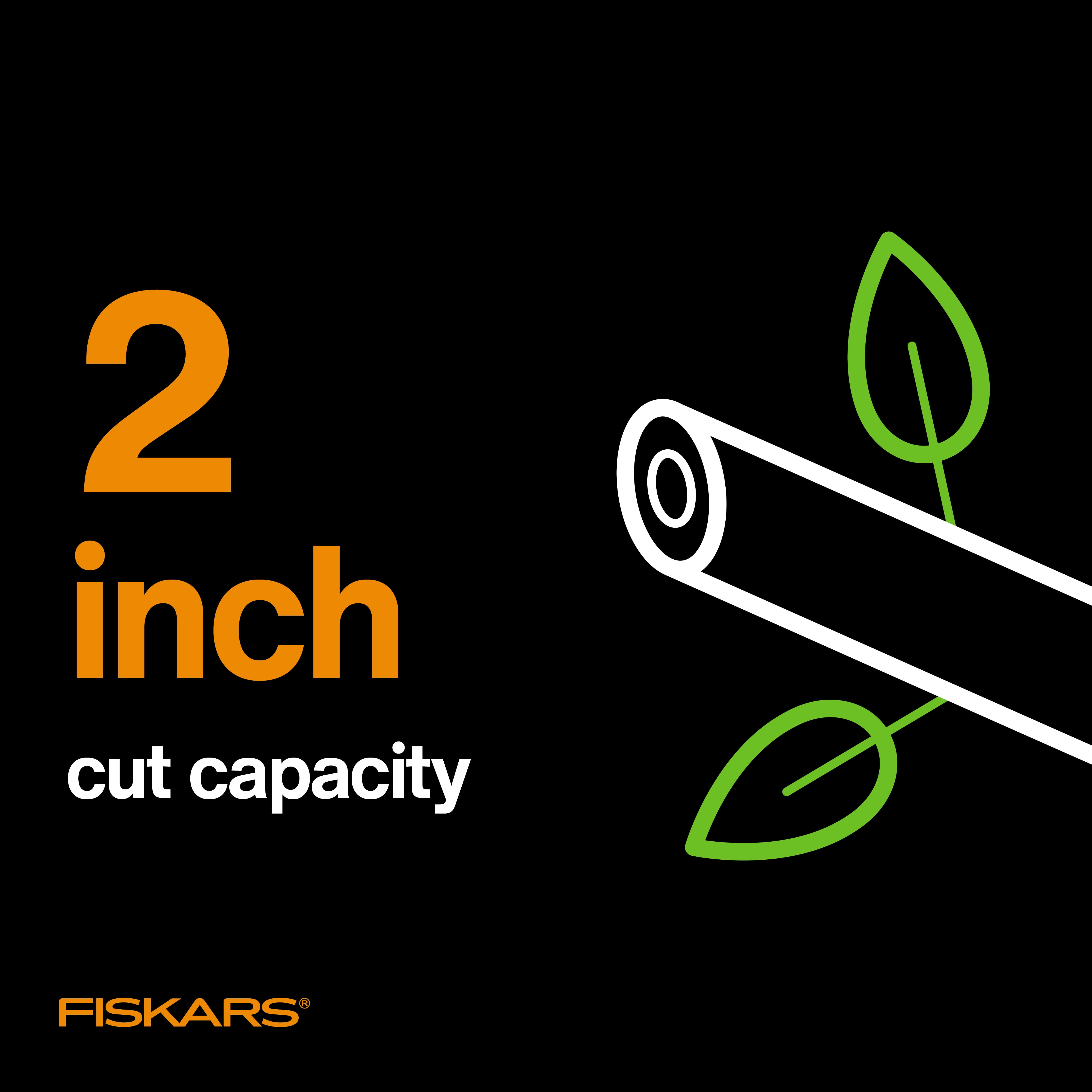 Fiskars PowerGear2 Titanium Tree Trimming Lopper 32" Long 3.9 lbs., 2" Cut Capacity, Black