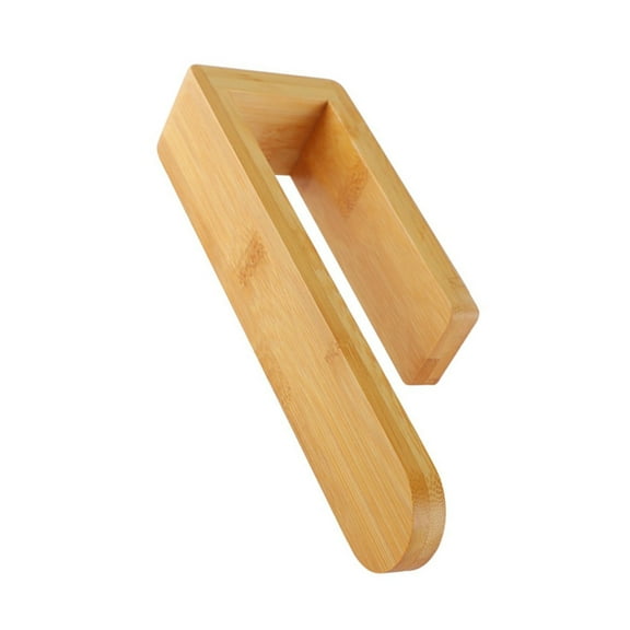 Smooth Front Wooden Towel Rack Auto Stick Wall Mount Drillless Bathroom Organizers for Home Kitchens