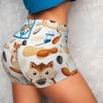 thumbnail image 6 of Seamless Workout Shorts Women - Cartoon Cute Hamster Nut Peanut Biker Gym Running Yoga Spandex Shorts for Women, 6 of 7