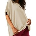 thumbnail image 2 of LANGWYQU Summer Oversize Women Short Sleeved Loose Casual Shirt Tops, 2 of 5